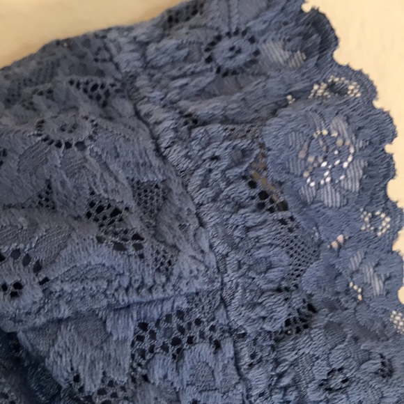 Aerie Blue Lace Halter neck strap Lace Bralette sz M NWT - Picture 6 of 6
